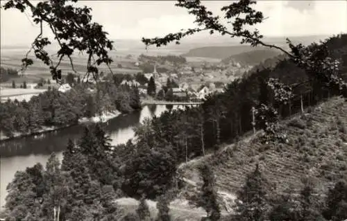 Ak Güntersberge Harzgerode am Harz, Stadtpanorama, Flusspartie