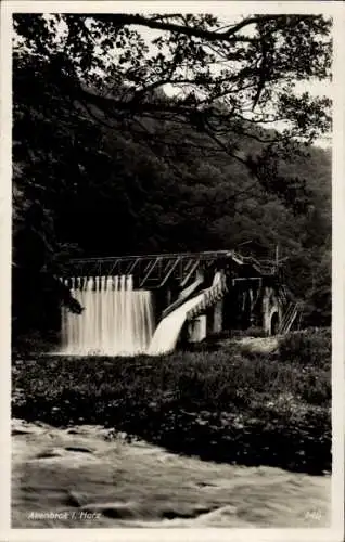 Ak Altenbrak Thale im Harz, Wasserbrücke der ehemaligen Holzschleiferei Eickhoff