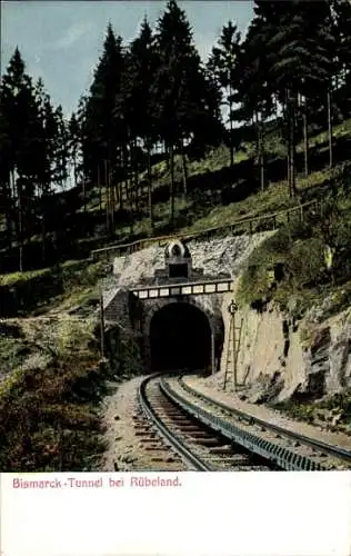 Ak Rübeland Oberharz am Brocken, Bismarck-Tunnel, Zahnradbahn
