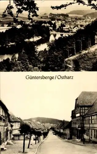 Ak Güntersberge Harzgerode am Harz, Blick auf Ortschaft und Umgebung