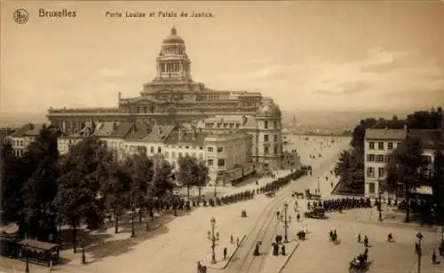 Ak Bruxelles Brüssel, Justizpalast, Luisen Tor