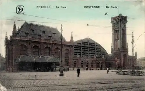Ak Ostende Ostende Westflandern, De Statie