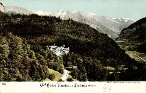 Ak Brünig Meiringen Kt. Bern Schweiz, Hotel und Kurhaus, Umgebung