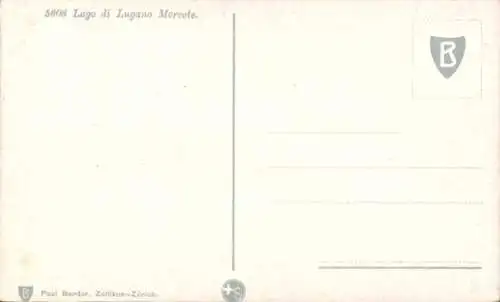 Ak Morcote Lago di Lugano Kanton Tessin, Teilansicht, Ruine