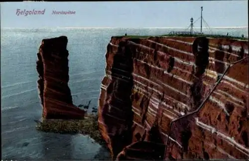 Ak Nordseeinsel Helgoland, Nordspitze, Felsen