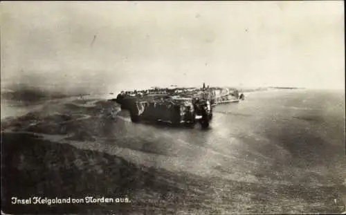 Ak Nordseeinsel Helgoland, Blick von Norden, Luftbild