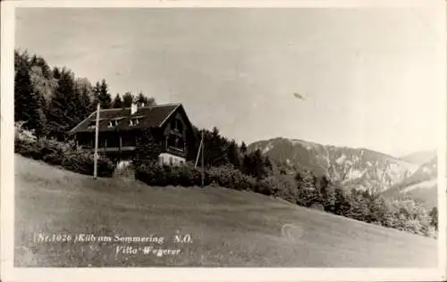 Foto Ak Küb am Semmering Payerbach in Niederösterreich, Villa Wegerer