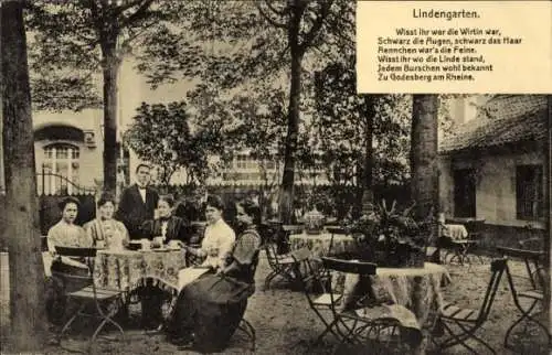 Ak Bad Godesberg Bonn am Rhein, Gasthof zum Godesberg, Geschw. Schumacher, Lindengarten