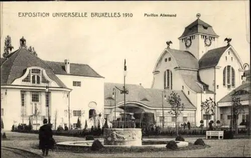 Ak Brüssel, Weltausstellung 1910, Deutscher Pavillon