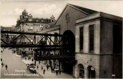 Ak Elberfeld Wuppertal, Schwebebahnhof Döppersberg