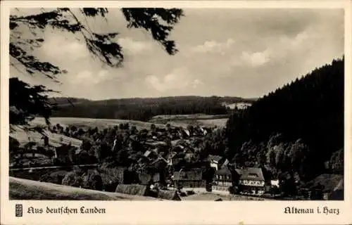 Ak Altenau Clausthal Zellerfeld im Oberharz, Blick von der Liegewiese