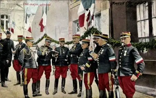 Ak Französische Soldaten, Generäle