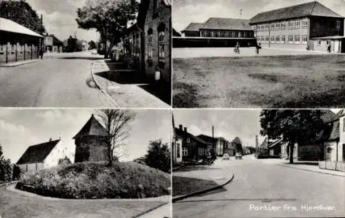 Ak Hjordkær Jordkirch Dänemark, Straßenansichten, Gebäude