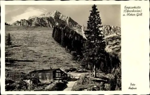 Ak Berchtesgaden in Oberbayern, Enzianhütte und Hoher Göll