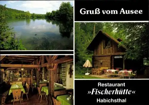 Ak Frammersbach im Spessart Unterfranken, Restaurant Fischerhütte, Habichsthal, Ausee