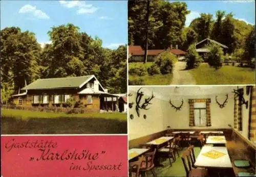 Ak Karlshöhe Esselbach im Spessart Unterfranken, Gaststätte Karlshöhe, Inh. S. Mandrek
