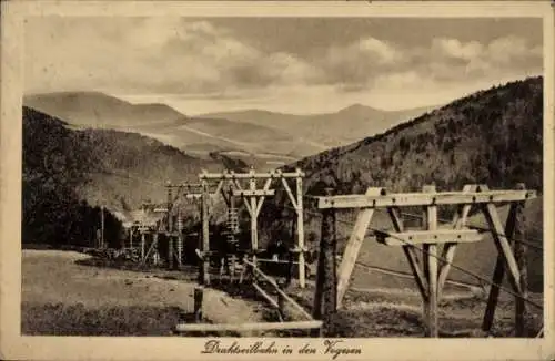 Ak Drahtseilbahn in den Vogesen, Panorama