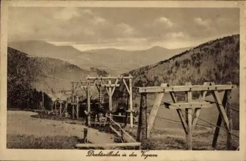 Ak Drahtseilbahn in den Vogesen, Panorama