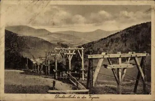 Ak Drahtseilbahn in den Vogesen, Panorama
