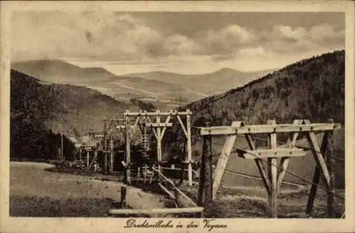 Ak Drahtseilbahn in den Vogesen, Panorama