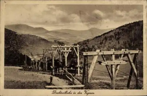 Ak Drahtseilbahn in den Vogesen, Panorama