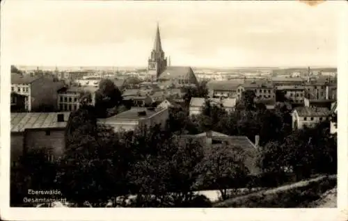 Ak Eberswalde, Blick auf die Stadt mit Kirche, Umgebung
