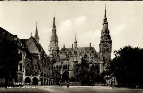 Ak Aachen, Katschhof, Rathaus