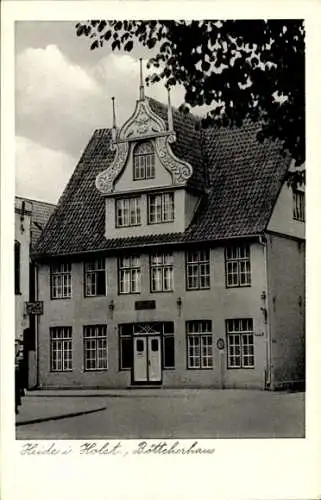 Ak Heide in Holstein, Blick auf das Böttcherhaus, Stadtansicht, Straßenpartie