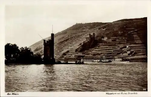 Ak Bingerbrück Bingen am Rhein, Mäuseturm, Ruine Ehrenfels