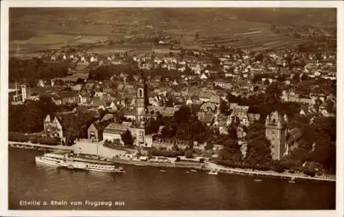 Ak Eltville am Rhein Hessen, Luftaufnahme