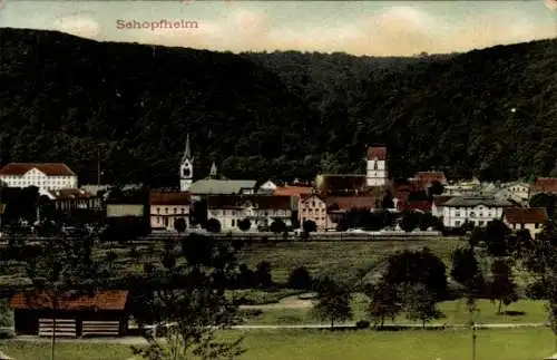 Ak Schopfheim in Baden, Teilansicht