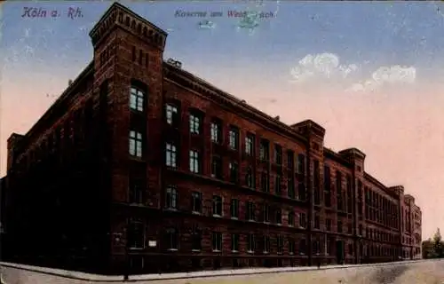 Ak Köln am Rhein, Kaserne am Weidenbach