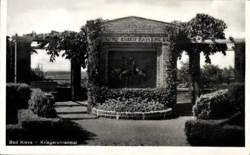 Ak Kleve am Niederrhein, Kriegerehrenmal, Ich hatte einen Kameraden