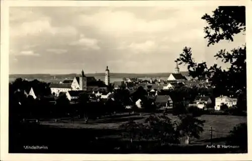 Ak Mindelheim im Unterallgäu, Gesamtansicht, Kirchtürme