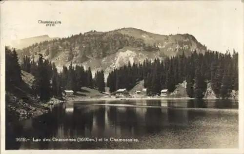 Ak Lac des Chavonnes Ormont Dessous Kanton Waadt, See, Le Chamossaire