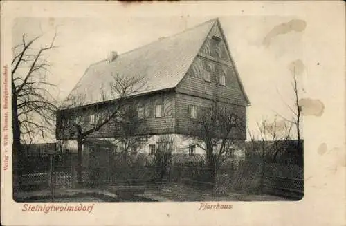 Ak Steinigtwolmsdorf in der Lausitz, Pfarrhaus