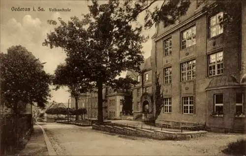 Ak Oederan Sachsen, Volksschule