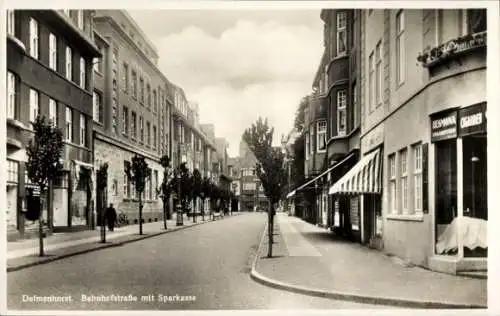 Ak Delmenhorst in Oldenburg, Bahnhofstraße, Sparkasse