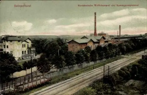 Ak Delmenhorst in Oldenburg, Norddeutsche Wollkämmerei, Kammgarnspinnerei