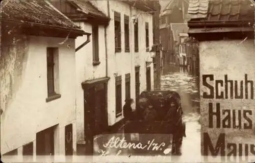 Foto Ak Altena in Westfalen, Hochwasser 1921