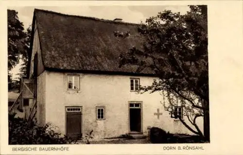 Ak Rönsahl Kierspe Sauerland, Bauernhof, Steinkreuz, Herr Hans von Dorn