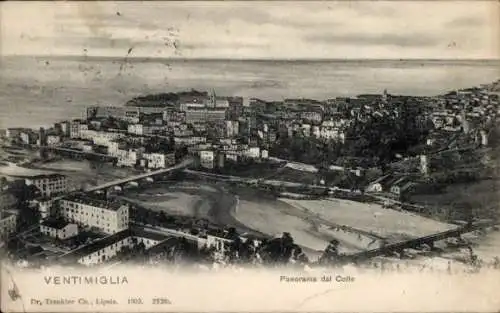Ak Ventimiglia Liguria, Panorama dal Colle, Gesamtansicht