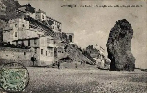 Ak Ventimiglia Liguria, Les Rocher, Lo scoglio alto sulla spiaggia del mare