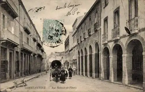 Ak Constantine, Algerien, Rue Robault de Fleury