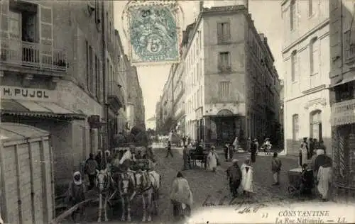 Ak Constantine, Algerien, Rue Nationale