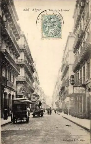 Ak Algier Algier Algerien, Rue de la Liberte