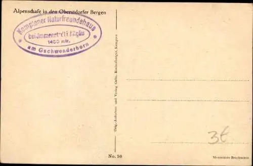 Ak Alpenschafe in den Oberstdorfer Bergen, Schäfer