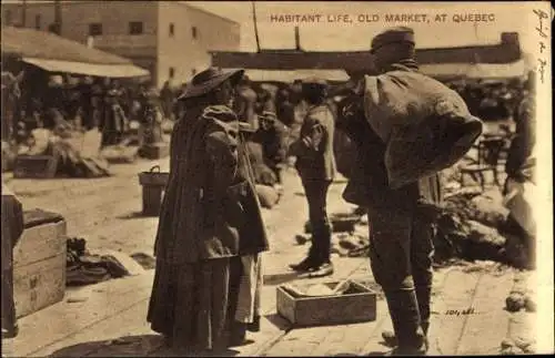 Ak Québec Kanada, Old Market, Habitant Life