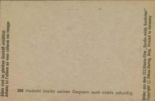 Sammelbild Karl May, Filmszene, Durchs wilde Kurdistan, Nr. 388