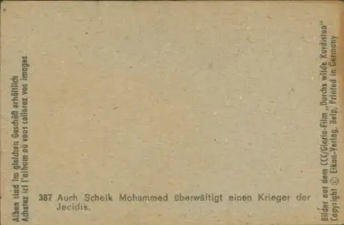 Sammelbild Karl May, Filmszene, Durchs wilde Kurdistan, Nr. 387